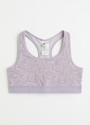Хлопковый лиловый топ h&m 158/164 см