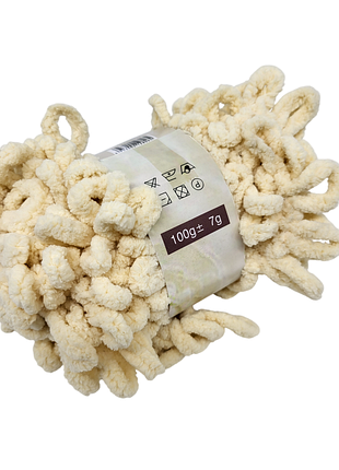 Пряжа "puffy" 100гр молочная