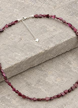Подвески гранат серебро (925) 43 см
