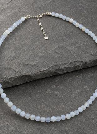 Подвески сапфирин серебро (925) 43 см
