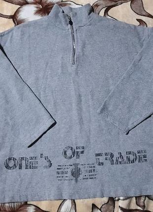 Винтажный оверсайз толстовка x version y2k / свитшот half-zip гранж xl-xxl