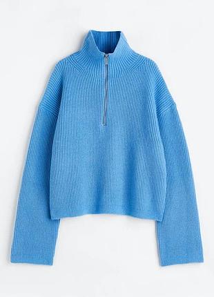 Оверсайз свитер hm на замке zip zara cos uniqlo