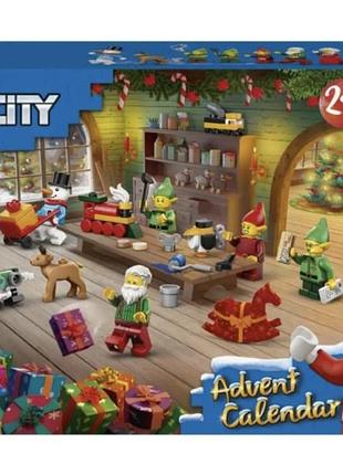 Конструктор для хлопчиків lego city новорічний адвент-календар 2026 (60510)