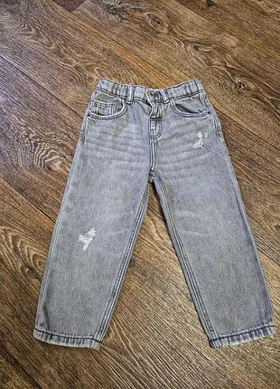 Джинси для хлопчика zara сірі, розмір 98, джинс
