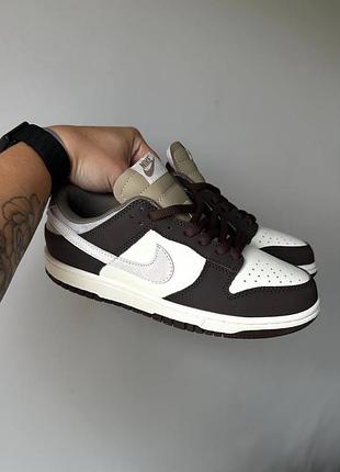 Nike sb dunk low brown beige/найк сб данк лоу коричневі з бежевим 36 37 38 39 40 41