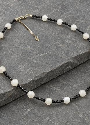 Подвески лунный камень серебро (925) 41 см