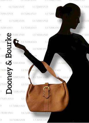 Сумка dooney & bourke из кожи коричневого цвета