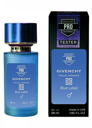 Givenchy blue label тестер pro чоловічий 58 мл