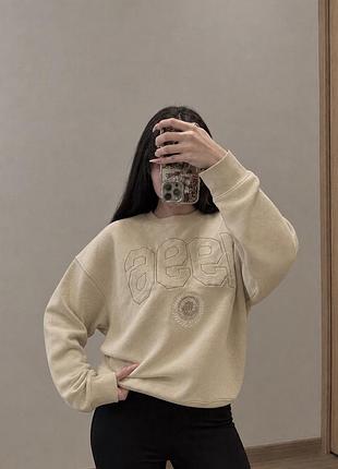 Світшот жіночий h&m бежевий з принтом
