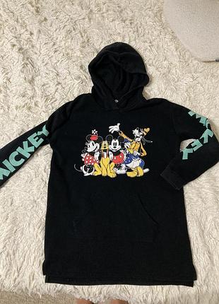 Худі для підлітків h&m disney чорне з принтом міккі маус 134-140