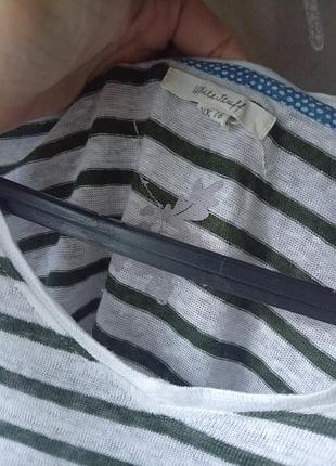 Лонгслив в полоску 100% linen 7