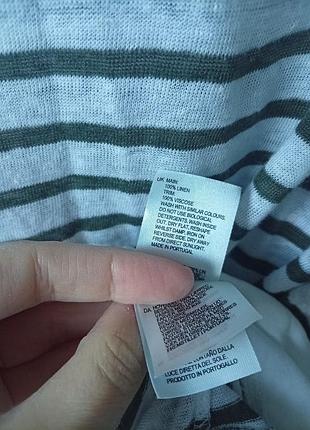 Лонгслив в полоску 100% linen 9