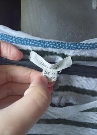 Лонгслив в полоску 100% linen 6