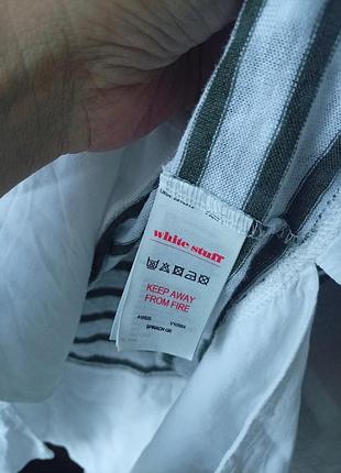 Лонгслив в полоску 100% linen 8