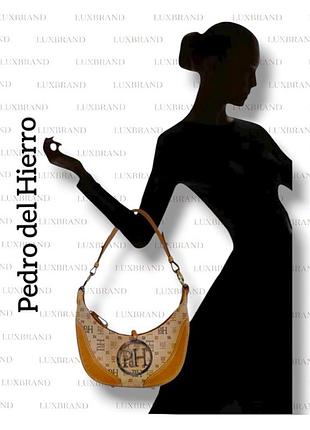 Сумка из кожи и текстиля с принтом монограмм pedro del hierro