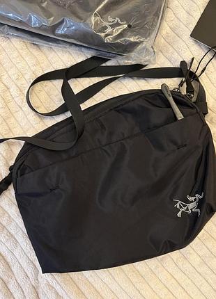 Сумка чоловіча arc'teryx чорна, месенджер