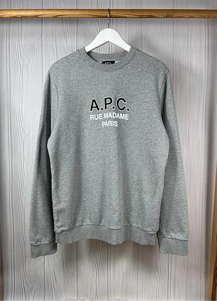 A.p.c. rue madame paris світшот кофта з красивим шикарним дизайном розмір xl