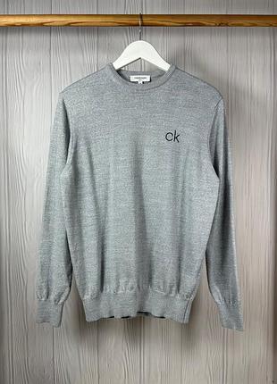 Calvin klein golf красивий оригінальний светр кофта з шерсті та акрилу розмір м