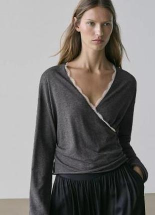Стильна кофта на запах massimo dutti