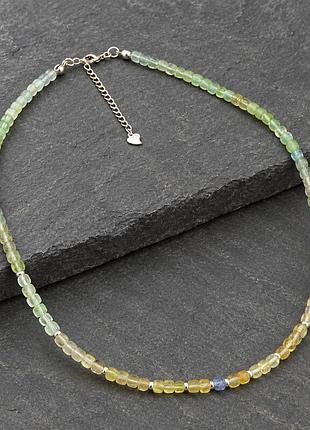 Подвески флюорит серебро (925) 41 см