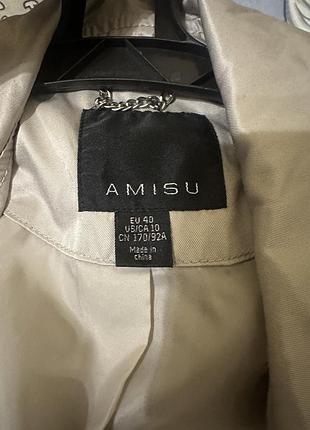 Тренч жіночий amisu бежевий