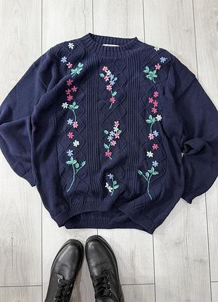 Котоновий вінтажний светр st.michael р.16uk,44eur xl-2xl