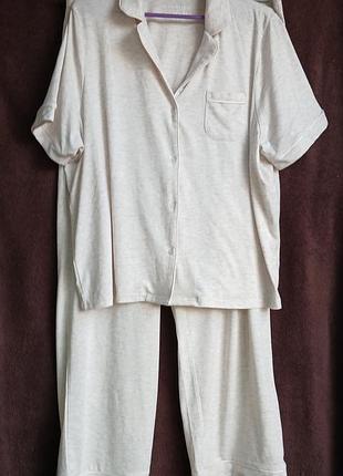 Костюм женский домашний бежевый, xl, eur 46-48,  батл