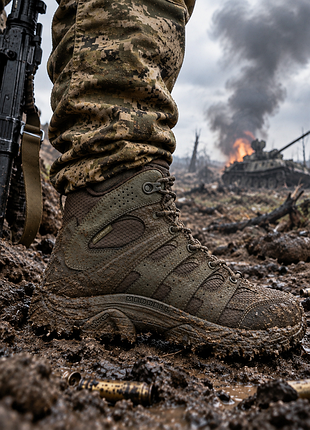 Тактичні термочеревики merrell moab 3 tactical wp mid dark olive j004113