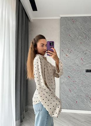 Атласна сорочка в горошок 6