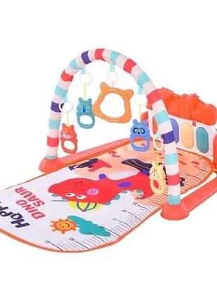 Детский игровой коврик из пианино красный