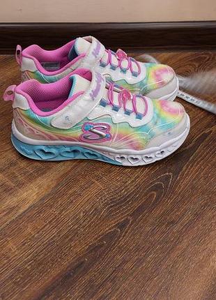 Кросівки для дівчинки skechers  різнокольорові, розмір 35, довжина устілки 22-22.5 см