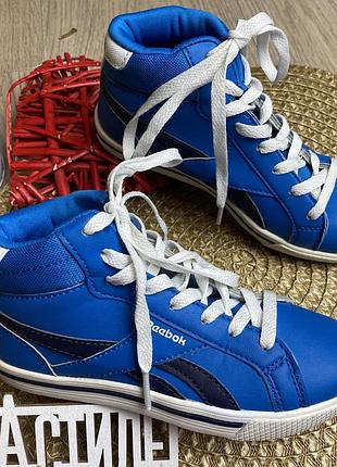 Високі кеди хайтопи reebok royal complete mid сині 29р.-18см