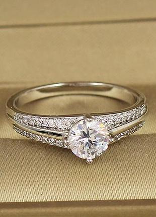 Кольцо xuping jewelry мелодия на двух серебристое
