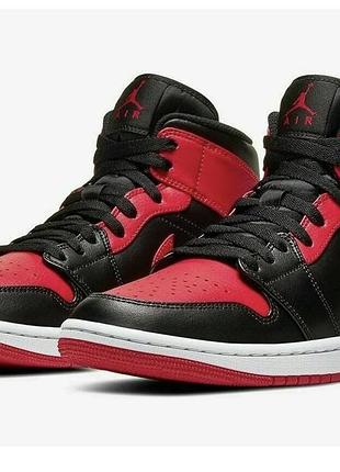 Кросівки дитячі air jordan air 1 mid red/black 23,5 см