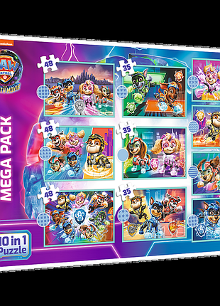 Пазли для хлопчика paw patrol mega pack 10 в 1 різнокольоровий картон