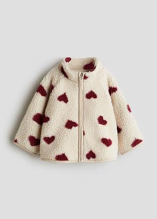 Шуба шубка дитяча h&m hm куртка курточка плюшева тедді шерпа для дівчинки