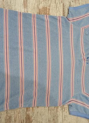 Чоловіче поло ben sherman у смужку, блакитне з рожевим