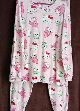 Костюм женский домашний,  микровелюр,hello kitty,  xl, eur 46-48