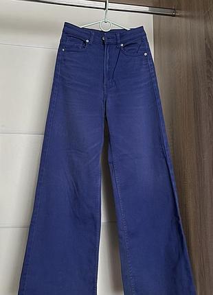 Штани жіночі h&m електрик розмір 34, бавовна