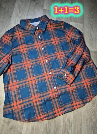 Стильна нова сорочка в клітинку батал (4xl) / картата сорочка оверсайз