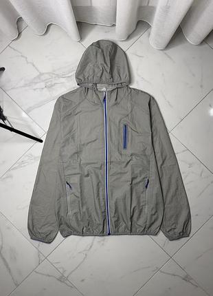 Ультралегка вітровка з капюшоном / сіра вітрозахисна куртка outdoor 4xl (xl-2xl)