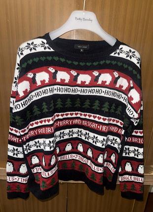 Светр новорічний new look унісекс розмір l-xl