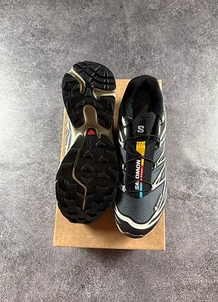 Salomon xt-6 gore-tex black grey сіра підошва 9