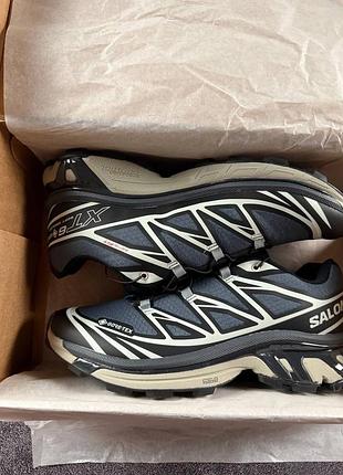 Salomon xt-6 gore-tex black grey сіра підошва 4