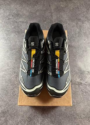 Salomon xt-6 gore-tex black grey сіра підошва 5