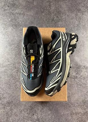 Salomon xt-6 gore-tex black grey сіра підошва 7