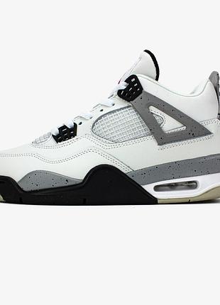 Мужские кроссовки nike air jordan 4 white cement