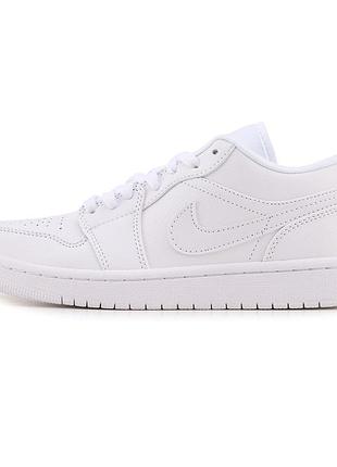 Женские кроссовки nike air jordan 1 low full white