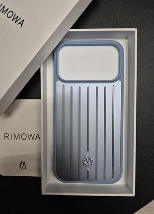 Чехол rimowa 17, 18 pro max голубой