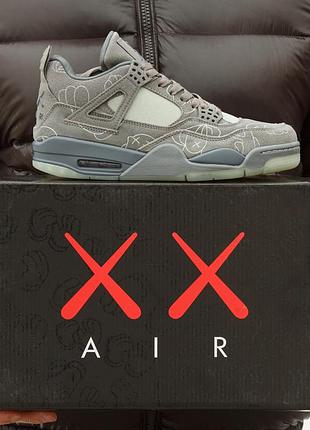 Air jordan retro 4 kaws grey 3